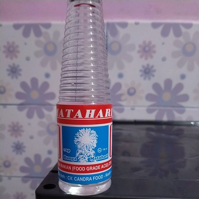 cuka makan cap bunga matahari 150ml,per botol.