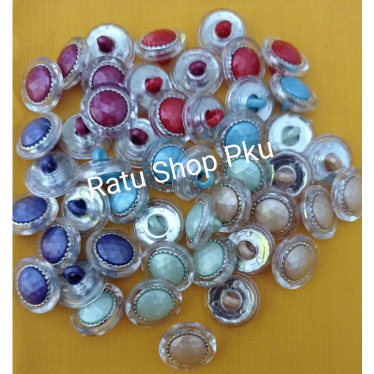 Kancing Baju Gamis Kebaya Dres Gaun Blus Atasan Hias diameter 15mm