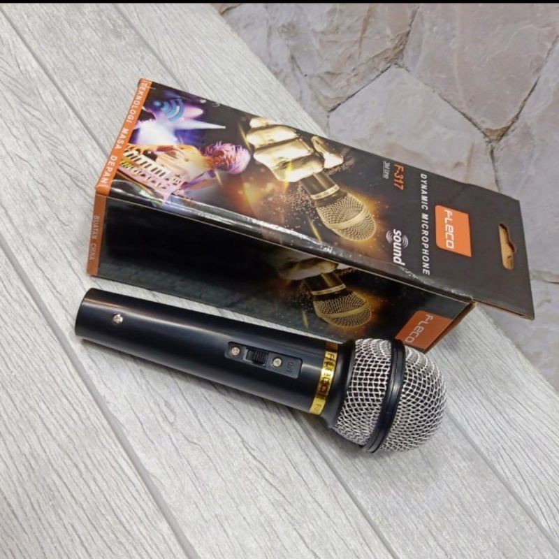 Promo Terbaru!!! Microphone Fleco F-317 / F-318 Mic Kabel Bisa Untuk Karaoke Dan Acara Berkualitas Terbaik