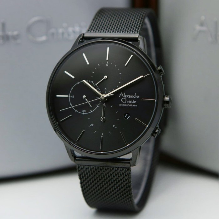 Alexandre Christie AC 6555 MC Men Full Black Black Dial