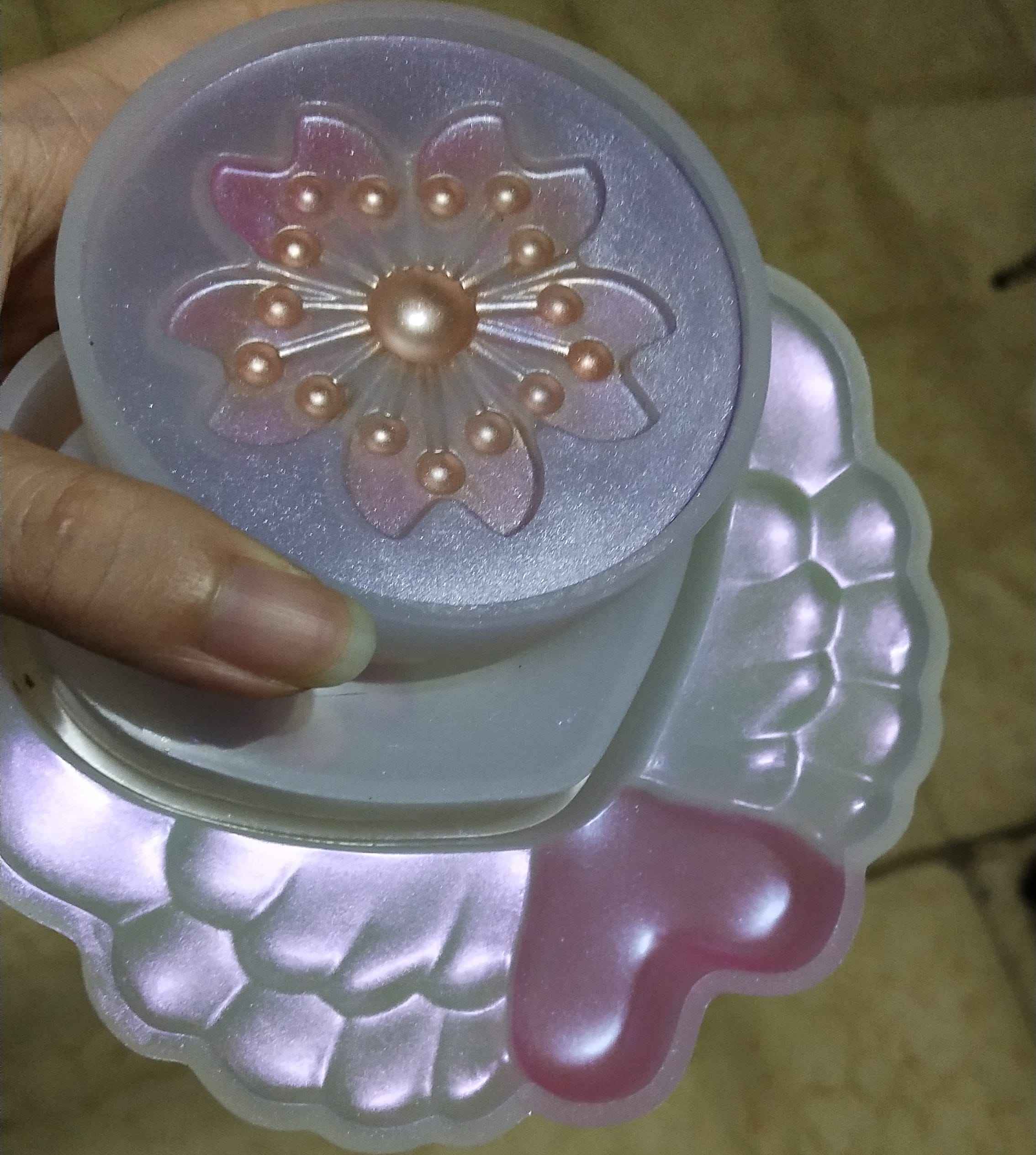 Hw Set Cetakan Silikon Resin Motif Sakura + Kotak Perhiasan Diy