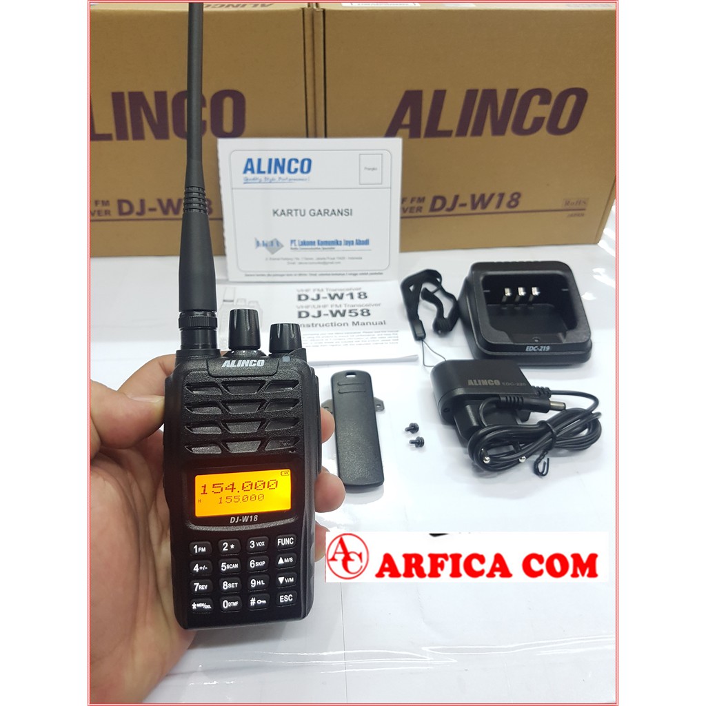 HT ALINCO DJ-W18 WATERPROOF VHF GARANSI ALINCO DJ W18 W18