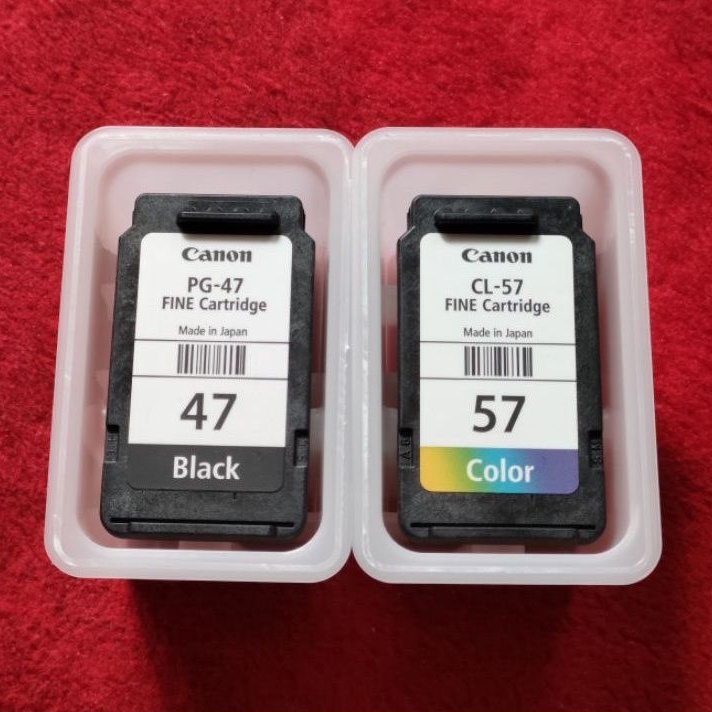 Tinta Cartridge Canon 47 Black &amp; 57 Colour Recycle siap pakai 1 Set