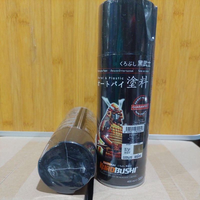 Pilok Pilox Cat Samurai Matte Grey H749 749 Abu abu Doff Abu Doff Dop 400ml Cat Semprot Samurai Paint Kurobushi Aerosol