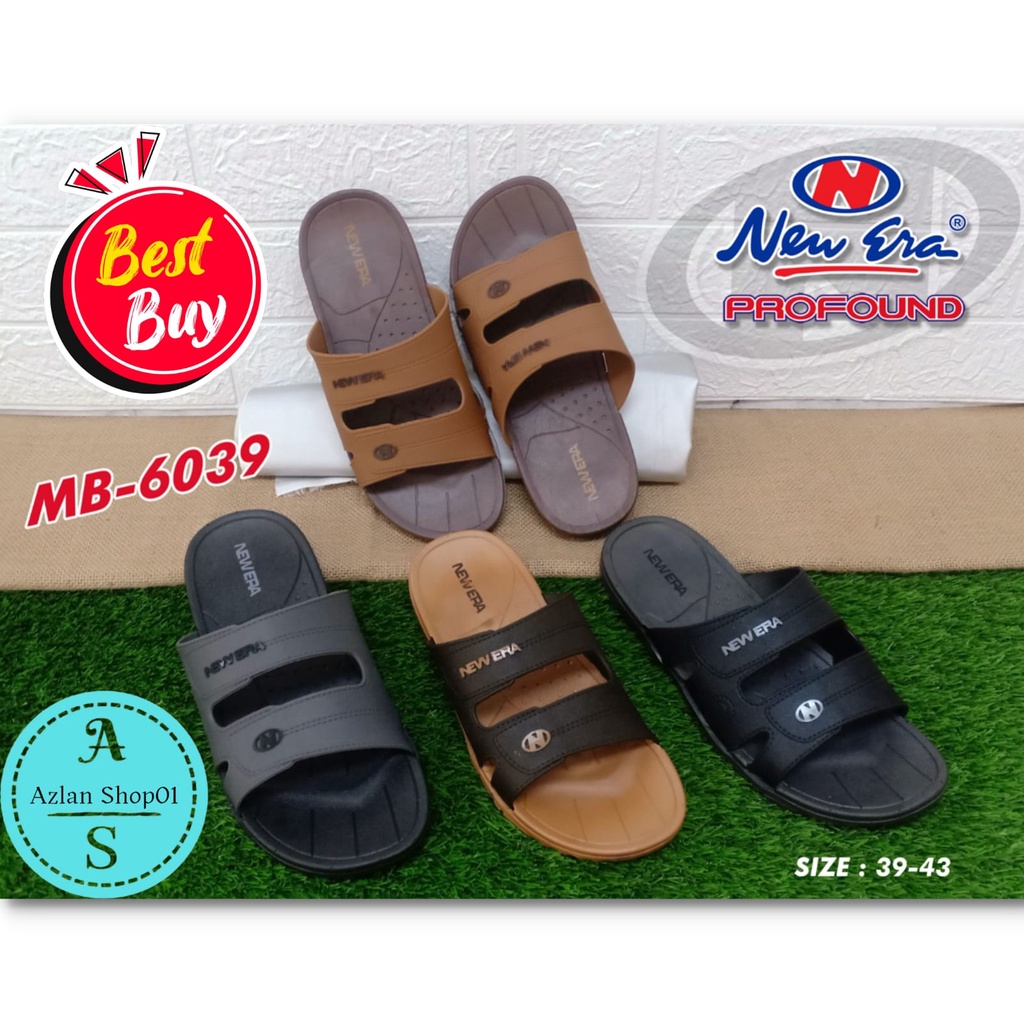 sandal slop pria new era mb 6039-39/43/ sandal karet new era kasual elegant mewah sandal bapak bapak masa kini