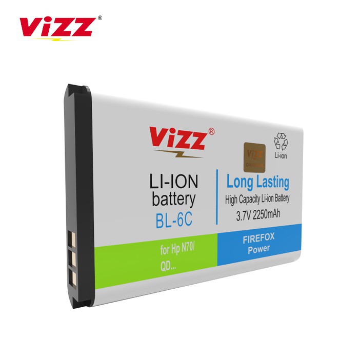 Vizz Double Power Battery Batre Baterai Vizz Nokia 6C BL 6C BL-6C BL6C N-Gage QD 6012 6015