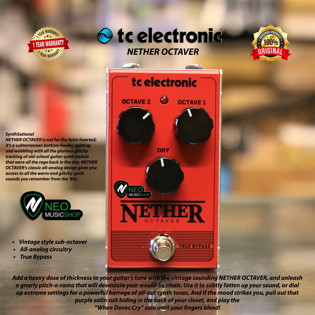 TC ELECTRONIC NETHER OCTAVER Classic All-Analog Octave Pedal