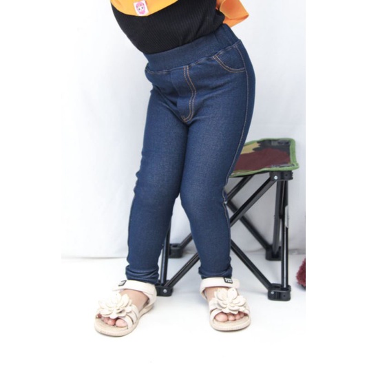 legging anak perempuan motif jeans 1-13tahun