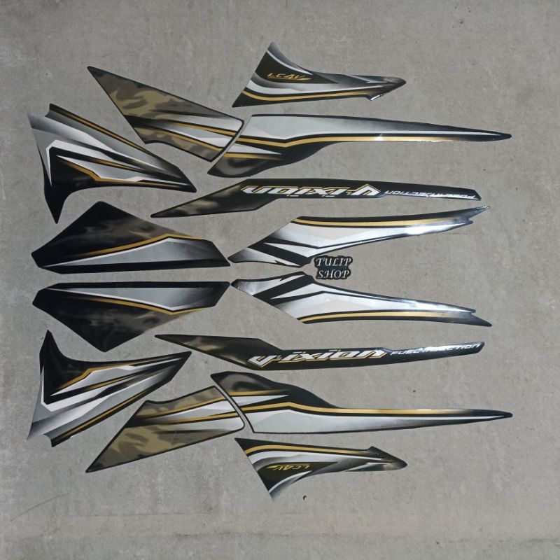 Cod striping vixion old 2012 Hitam Gold Ori copy striping standar vixion 2012