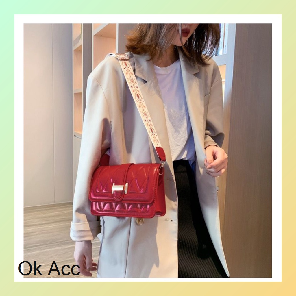 FT08 Fashion Tas Wanita Tas selempang Merah maroon Elegan Cantik Tas Bahu cewek trendi