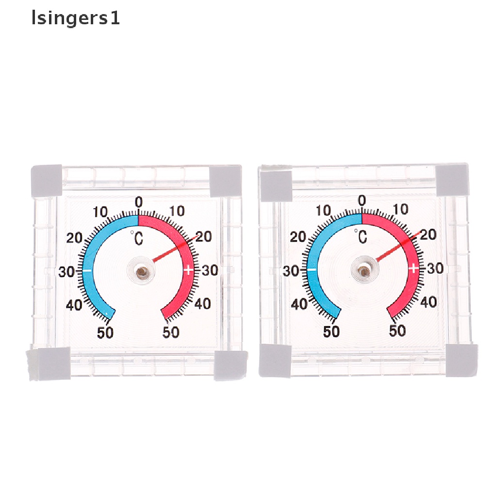 (lsingers1) Termometer Dinding Bentuk Kotak Untuk Taman / Rumah