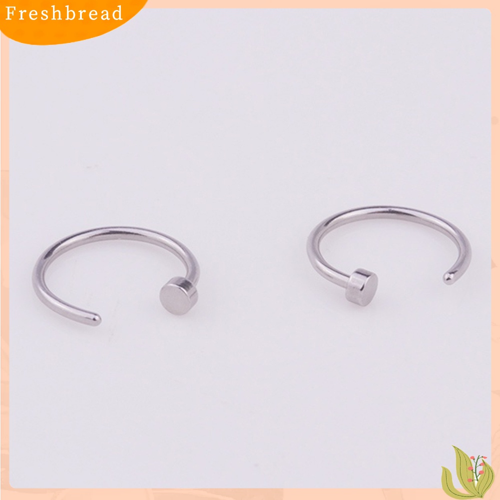 ? Fresh ? 4Pcs Cincin Tindik Tubuh / Hidung / Bibir Bahan Stainless Steel Gaya Punk