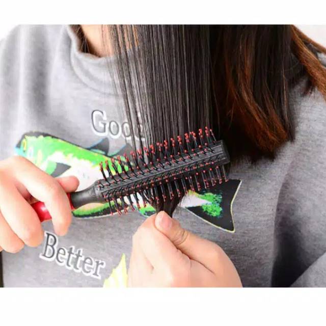 Sisir Blow Salon Murah  Gagang Hitam dan Merah