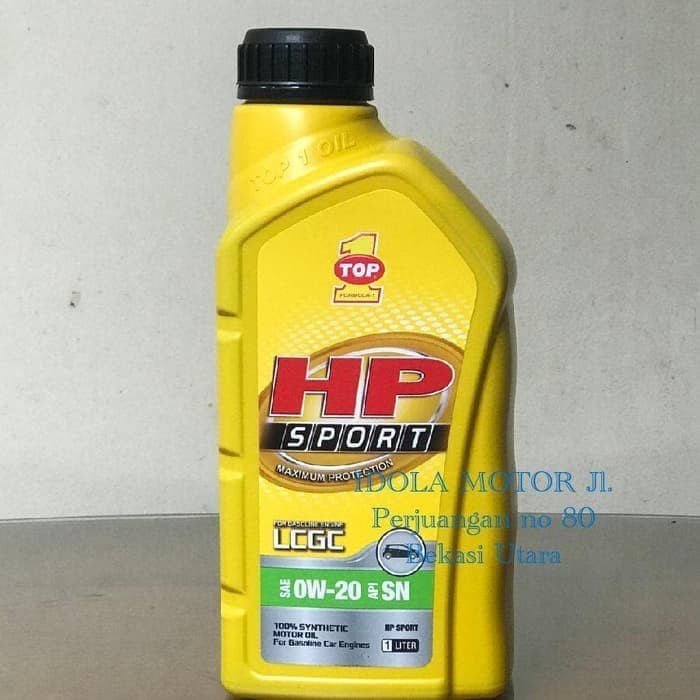Promo Oli top 1 HP SPORT LCGC sae 0w-20 api SN fully synthetic isi 1 liter terlaris idola
