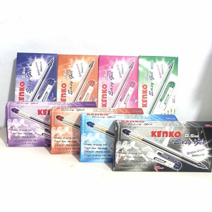 

Sale!!! Kenko Pulpen Easy Gel 0.5 (Pak Isi 12) - Pen Tinta 0,5 - Lancip Tajam Trendi