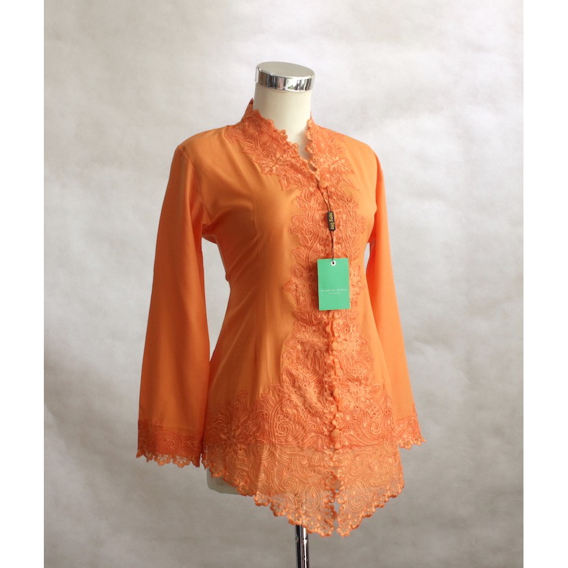 Kebaya Kartini Katun Jumbo Orange 655