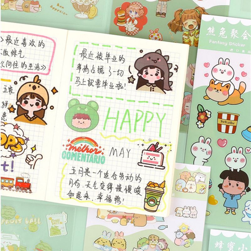 

[ , ] 1 Lembar Stiker Lucu Motif Kartun untuk Dekorasi Scrapbook/ Cup/ Jurnal