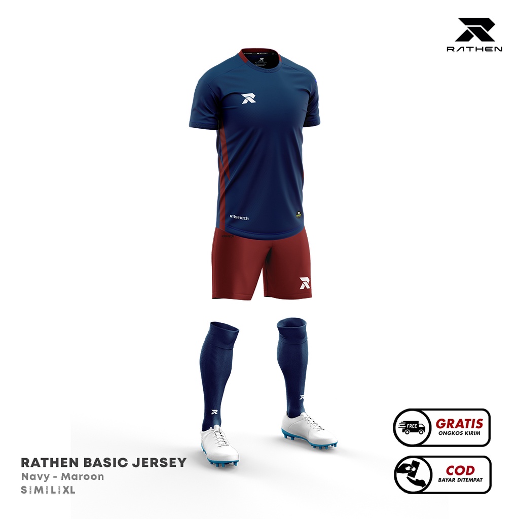 RATHEN - Setelan Jersey 1.0 Navy (biru dongker)