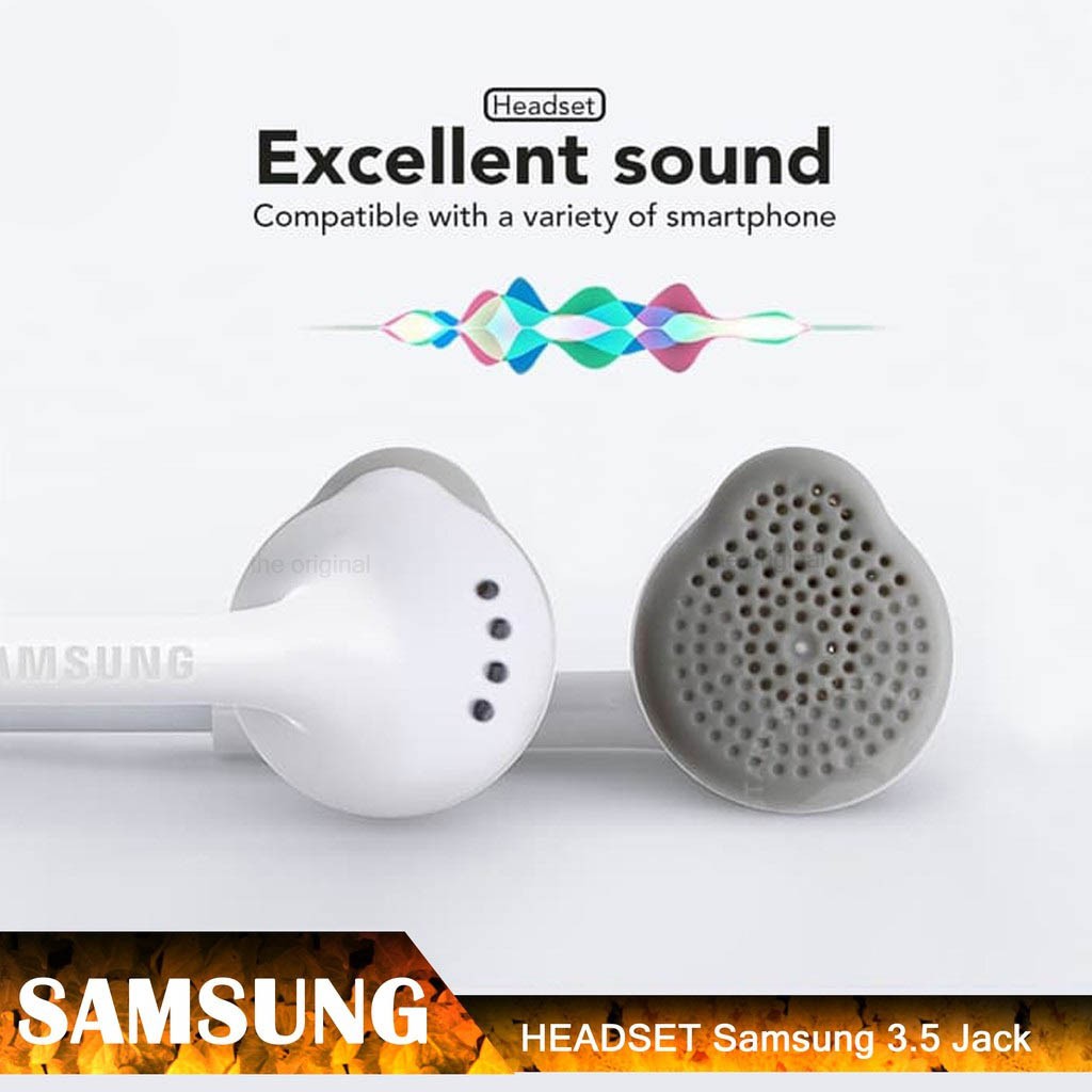 Earphone Original Samsung J1 Ace / Young Headset Plus Mic (Bisa Telepon &amp; Musik) Kualitas Premium