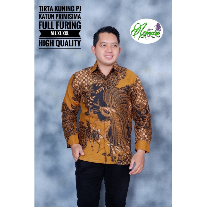 TIRTA KUNING ASMARA BATIKSOLOAMANAH BAJU KEMEJA BATIK SOLO PRIA LENGAN PENDEK PANJANG LAPIS FURING ATASAN PREMIUM MODERN KATUN HALUS LAYUNG MERAH WIRAYUDA HITAM BRAMANTYO BIRU MERAH PUTIH KUNING KEMBANG PAGER KAWIJAYAN COKLAT ABISENA COKLAT ANTASENA BIRU