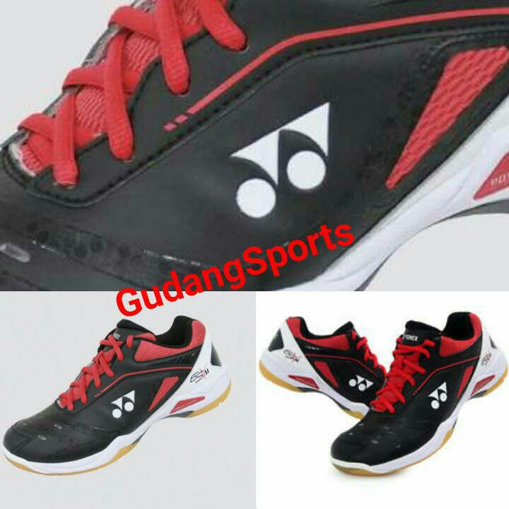 Sepatu Badminton Yonex SHB 65XM EX / SHB 65 XM-EX Black Red Original