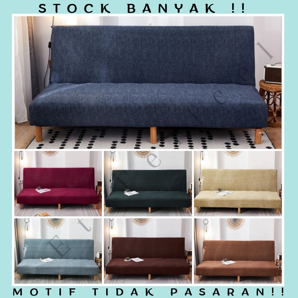 Elastic Sofa Bed Cover Grid / Penutup Sarung Alas SofaBed Elastis Tebal Bermotif