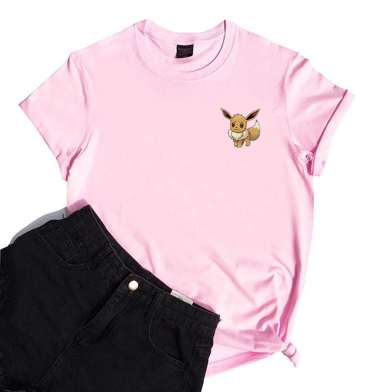 kaos KARAKTER eevee cute / kaos KARAKTER/ kaos wanita / KATUN 24S