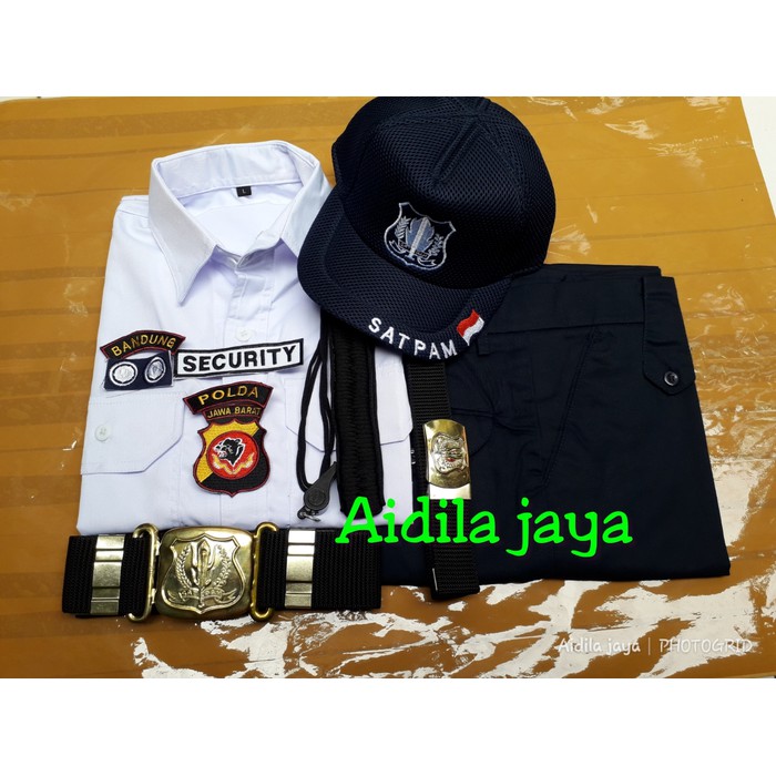 BlackPiinkMilitary seragam pdh satpam / security lengkap