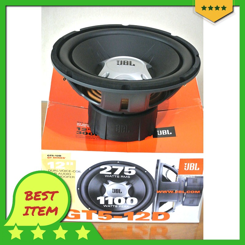 speaker subwoofer mobil 12 inch jbl gt5 12d speaker subwoofer jbl audio mobil original murah terbaik