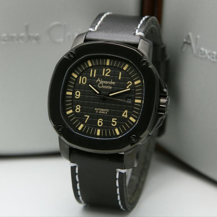 ismi_stor0105- JAM TANGAN PRIA ALEXANDRE CHRISTIE AC 6293 FULL BLACK AUTOMATIC ORI Limited