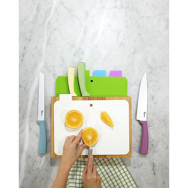 Oxone Ox-616 Fancy Knife  Board Set Ox 616 Pisau Dapur Tempat Bagus Talenan Papan Kuat Hadiah Potong