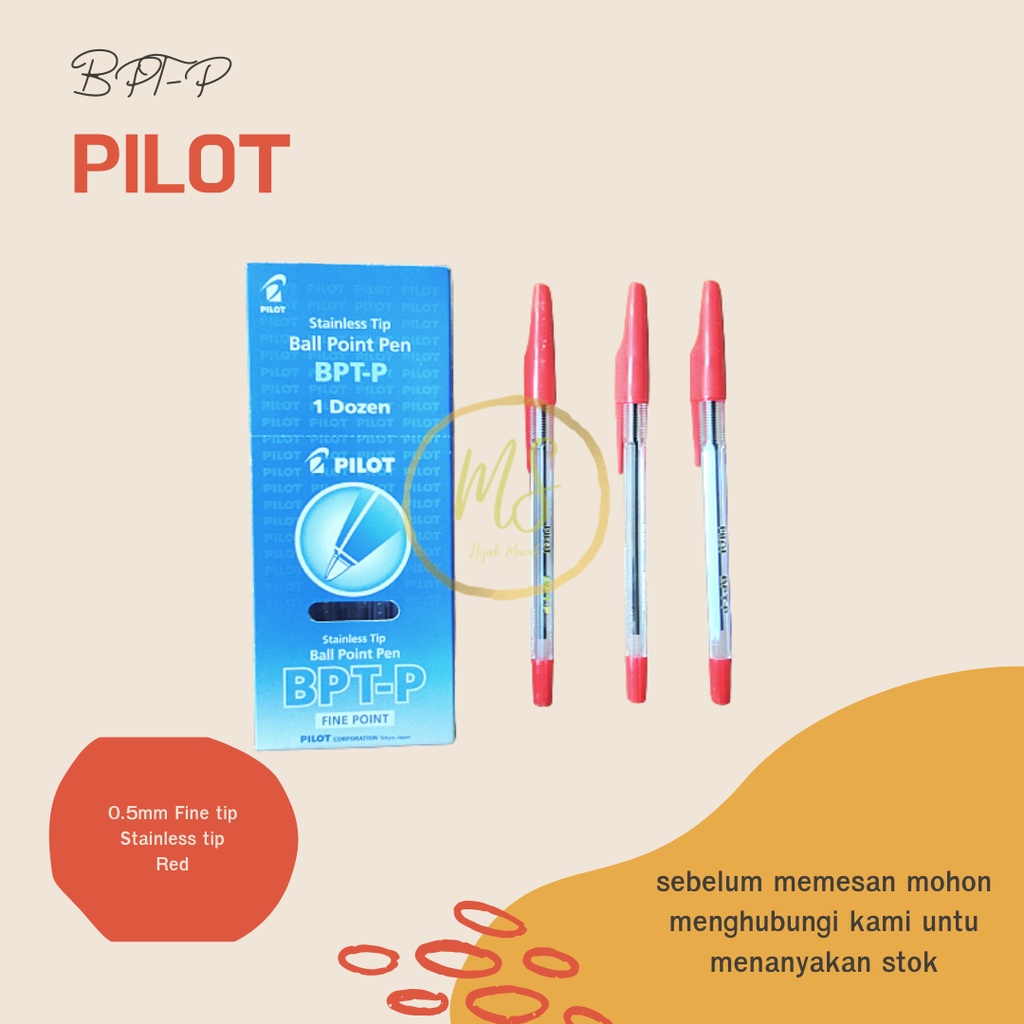 

BOLPOINT PILOT MERAH BPTP 0.7MM