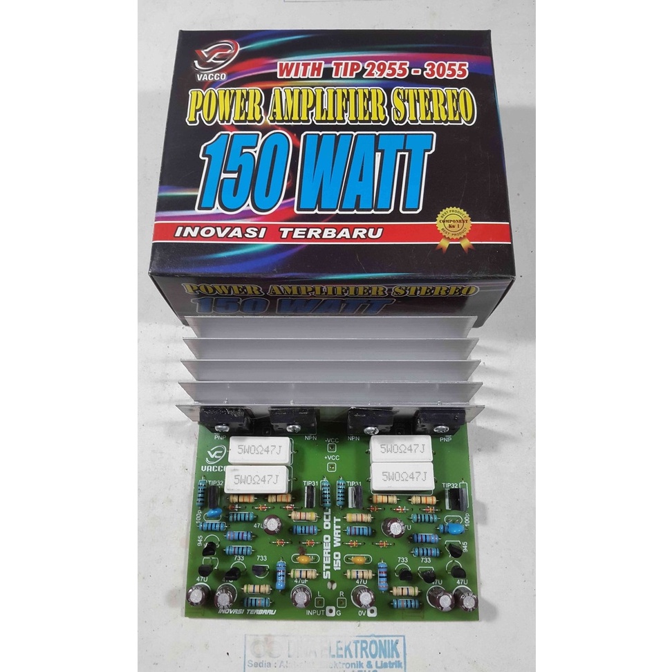 Jual KIT POWER AMPLIFIER OCL 150 WATT STEREO PLUS TRANSISTOR FINAL