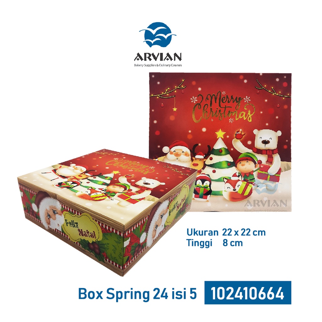 

Dus / Box Natal Merry Christmas Feliz Red [Instant Surabaya] - Arvian