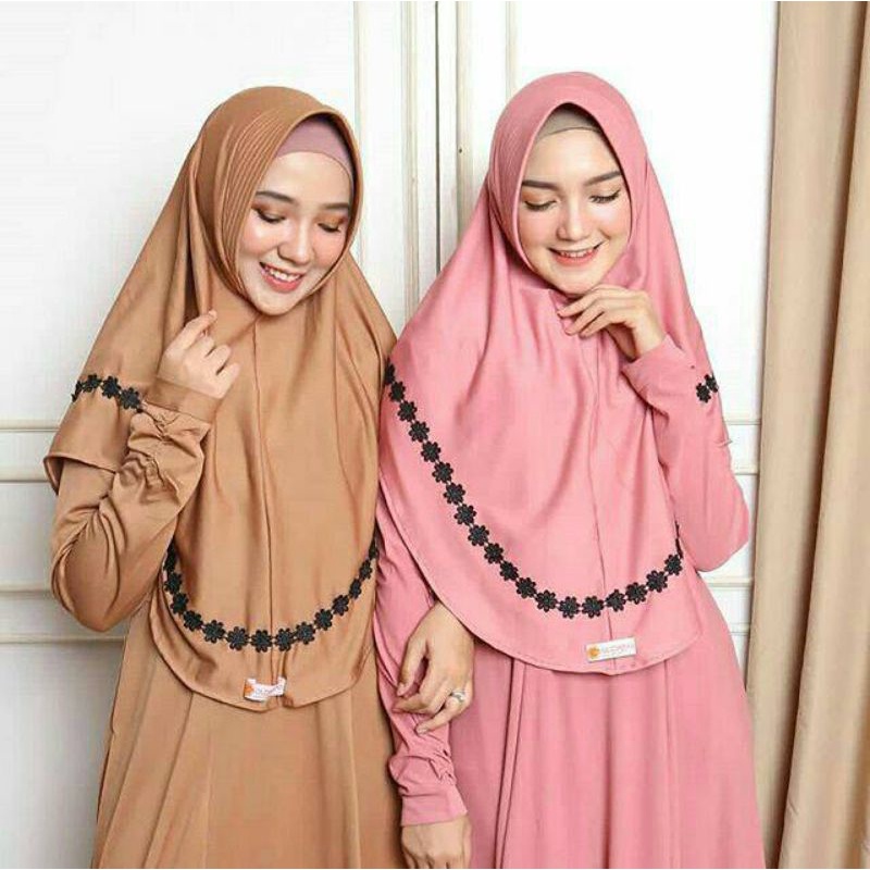 Cuci gudang gamis larissa syari set khimar sale