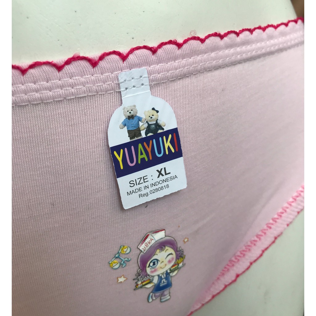 BAYIe -  6 PCS Celana Dalam/CD Anak Perempuan YUAYUKI/ CD anak cewek Size S M L XL