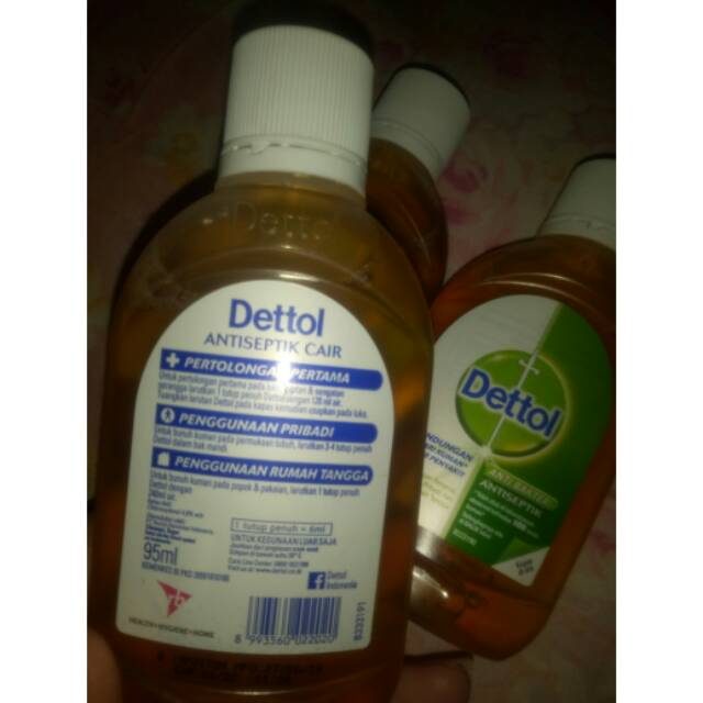 Dettol antiseptik cair 95ml | detol cair bak mandi