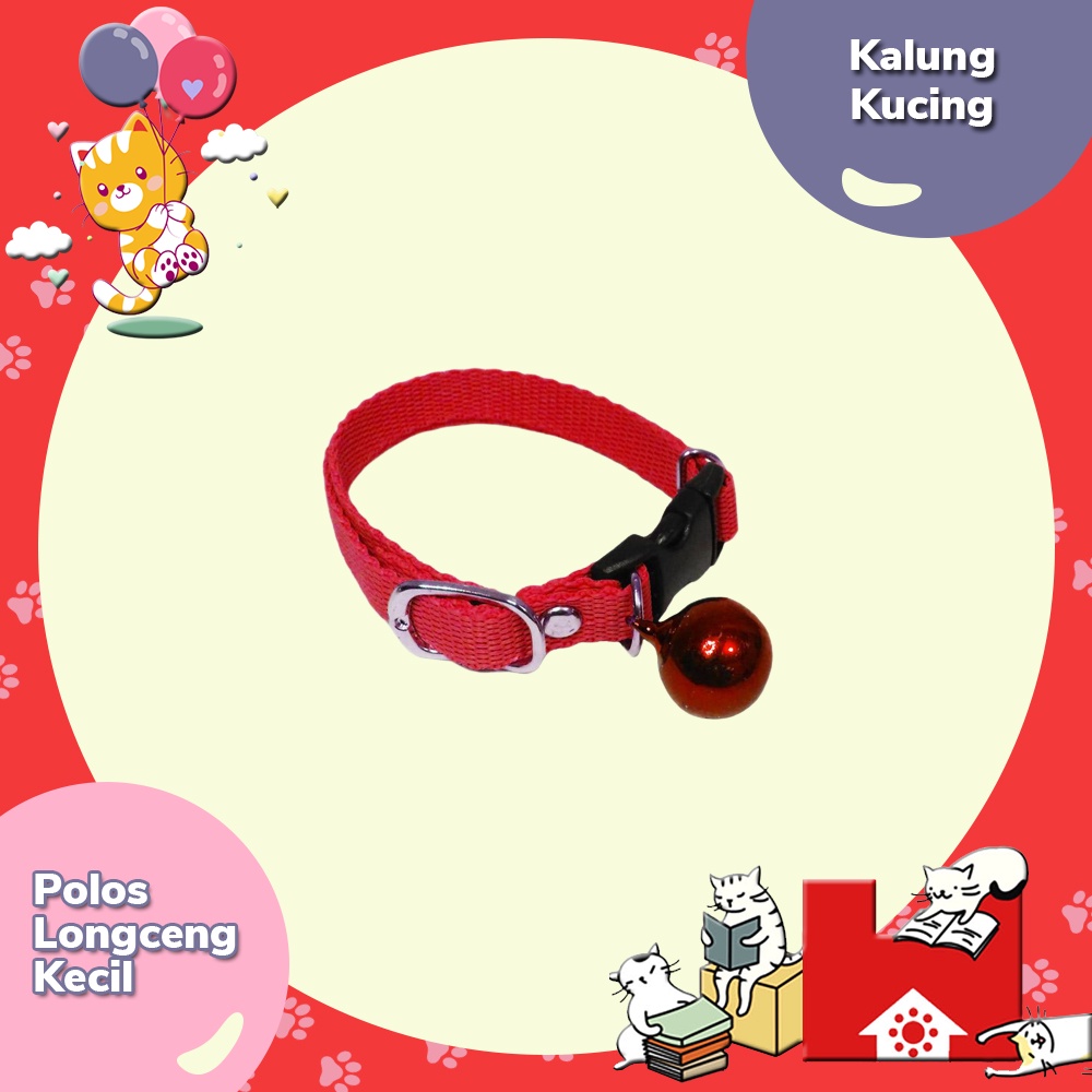 Kalung Kucing &amp; Anjing Polos Lonceng Kecil