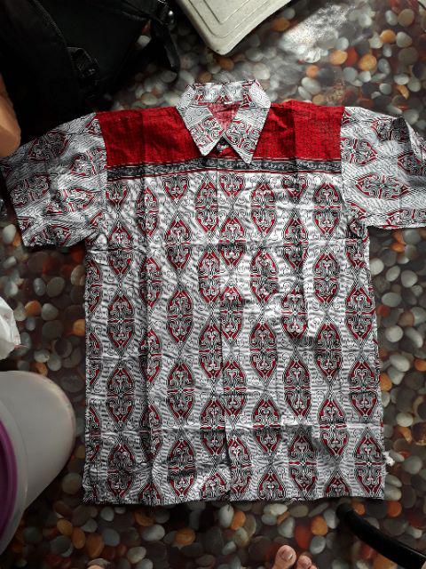 Asifa Batik Hrb026 Kenongo Kemeja Tosca Pendek Pekalongan Padi M L Xl Sogan Tulis Halus Kemeja Batik