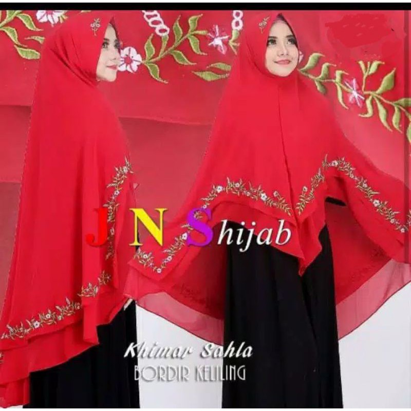 Khimar Sahla Bordir Keliling By JNS Hijab