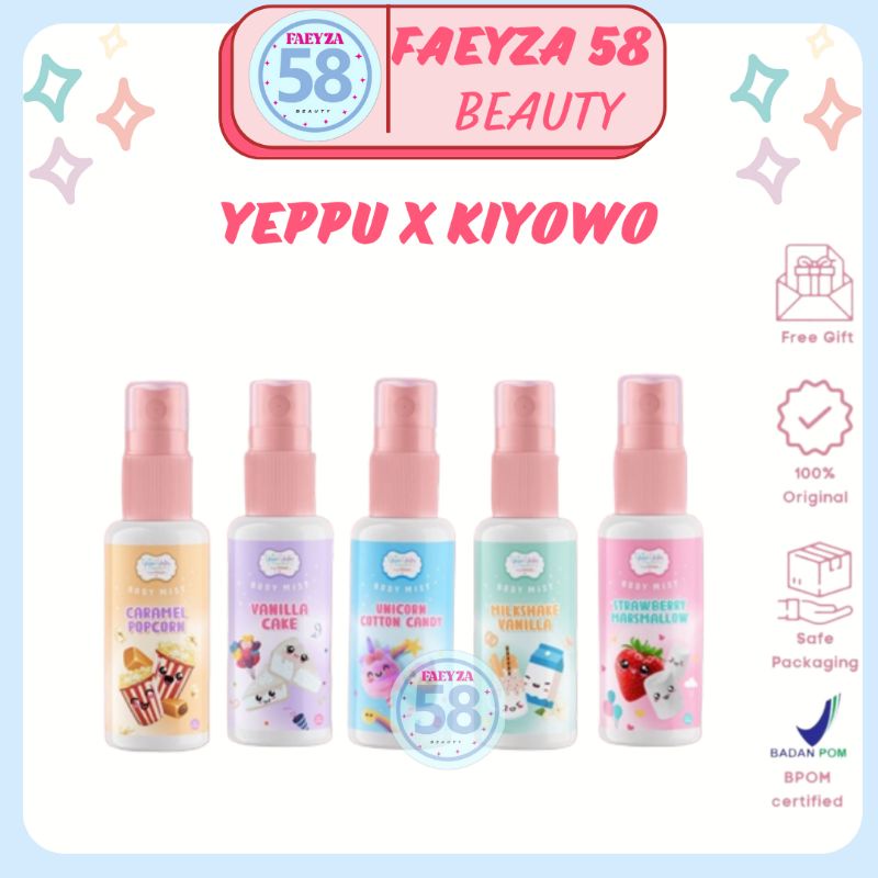 READY‼️BODYMIST YEPPU YEPPU X KIYOWO 60ML | BODY MIST YEPPU YEPPU X KIYOWO