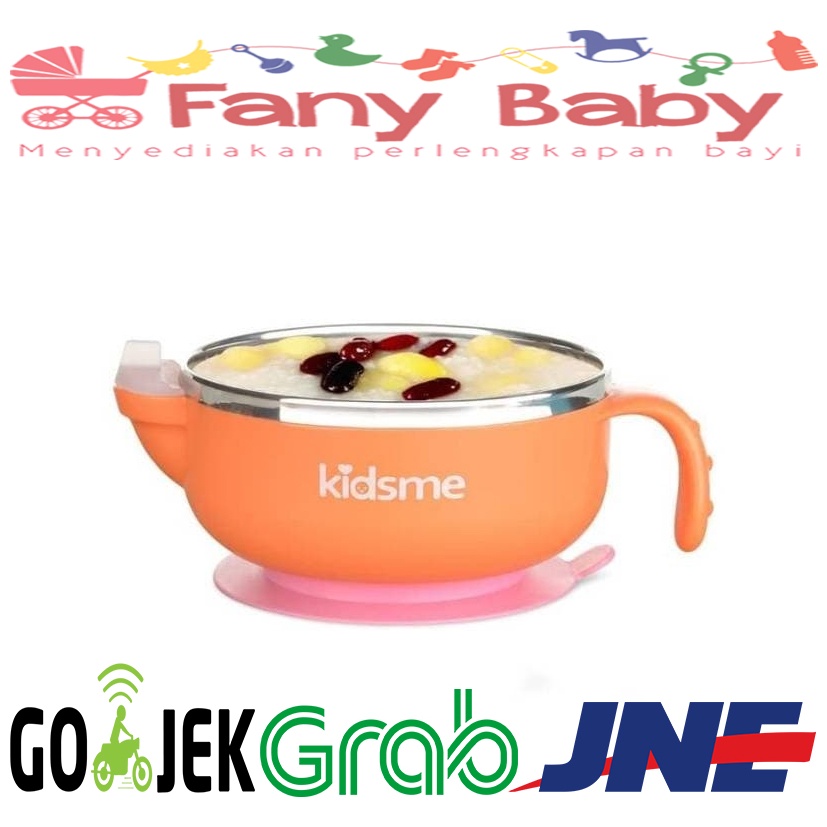 Kidsme Stainless Steel Warming Suction Bowl 9m+