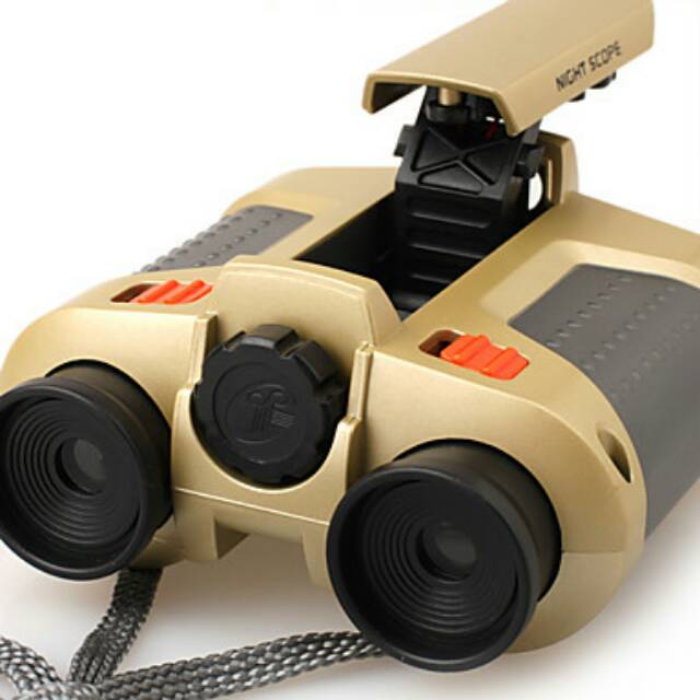 Night Scope 4 x 30mm Binoculars with Pop-Up Light / Teropong - JYW-1226 - Golden