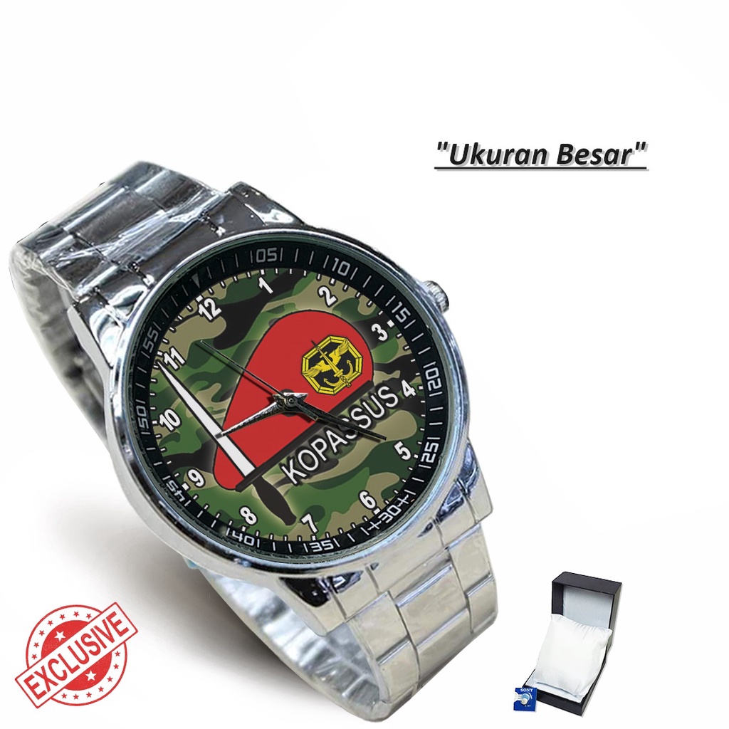 Jam Tangan Rantai Couple BARET MERAH KOPASSUS - 01 (Special)