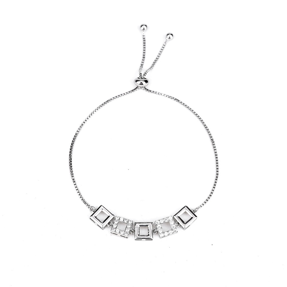 gelang wanita titanium anti karat fashion  tangan rantai gelang korea titanium perhiasan perak D347