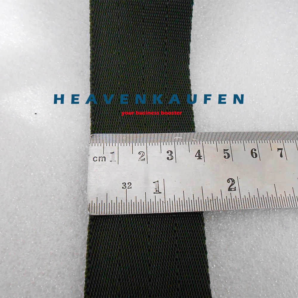 Webbing Lebar 3,8 cm Warna Hijau Army TNI Tentara Motif Seatbelt Meteran