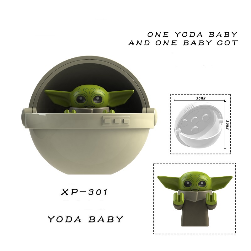 1pc Mainan Balok Bangunan Mini Figure Karakter Star Wars Yoda In The Space Kapsul Untuk Hadiah Anak