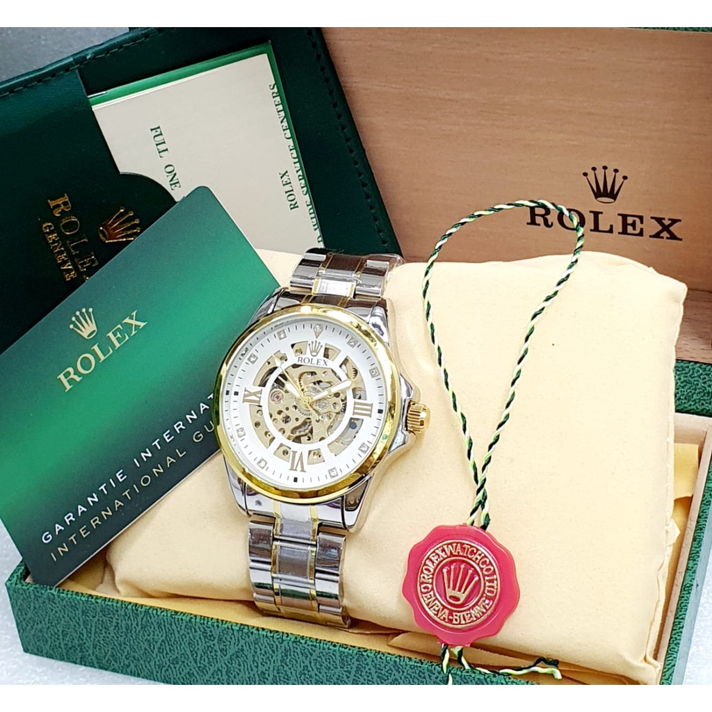 Jam Rolex Automatic / Jam Rolex Otomatis / Jam Rolex 1964 Matic / Transparan Set Box Original