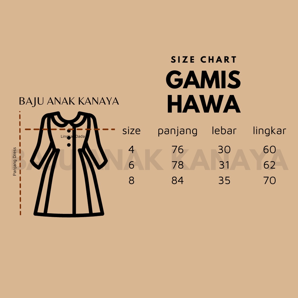 4-6TH GAMIS ANAK HAWA LONG DRESS ANAK PEREMPUAN GAMIS ANAK PEREMPUAN