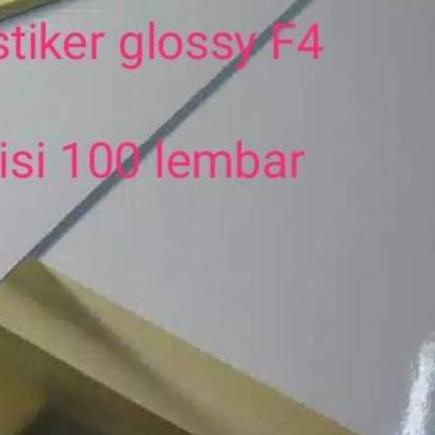 

✵ Kertas stiker glossy/mengkilap F4 isi 100 lembar ●